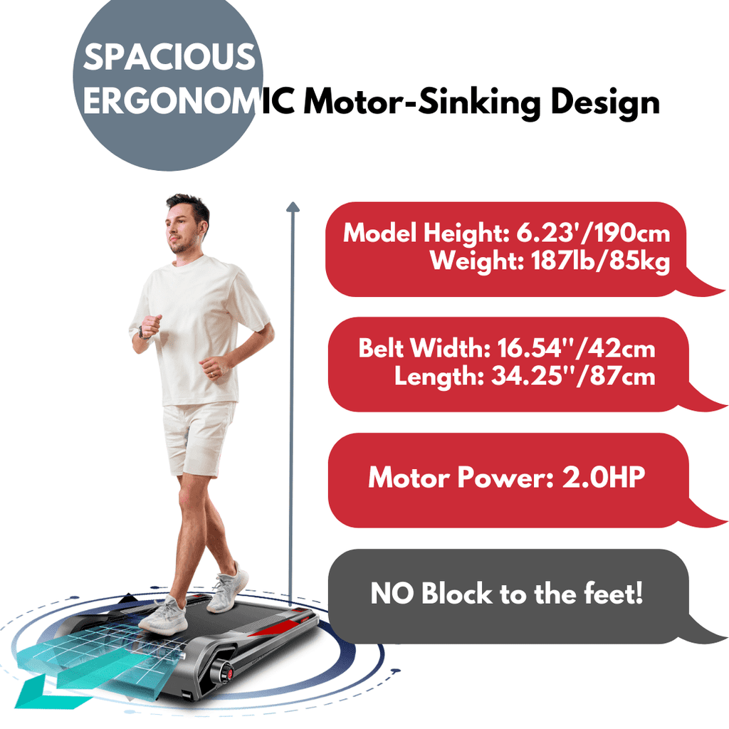 Motorized Folding Walking Treadmill with Handrails G2247