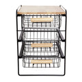 Black 3 Tier Sliding Drawer Kitchen Organizer I69285