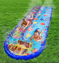 18 Feet x 5 Feet Water Slide with Splash Pad and Sprinkler G9126