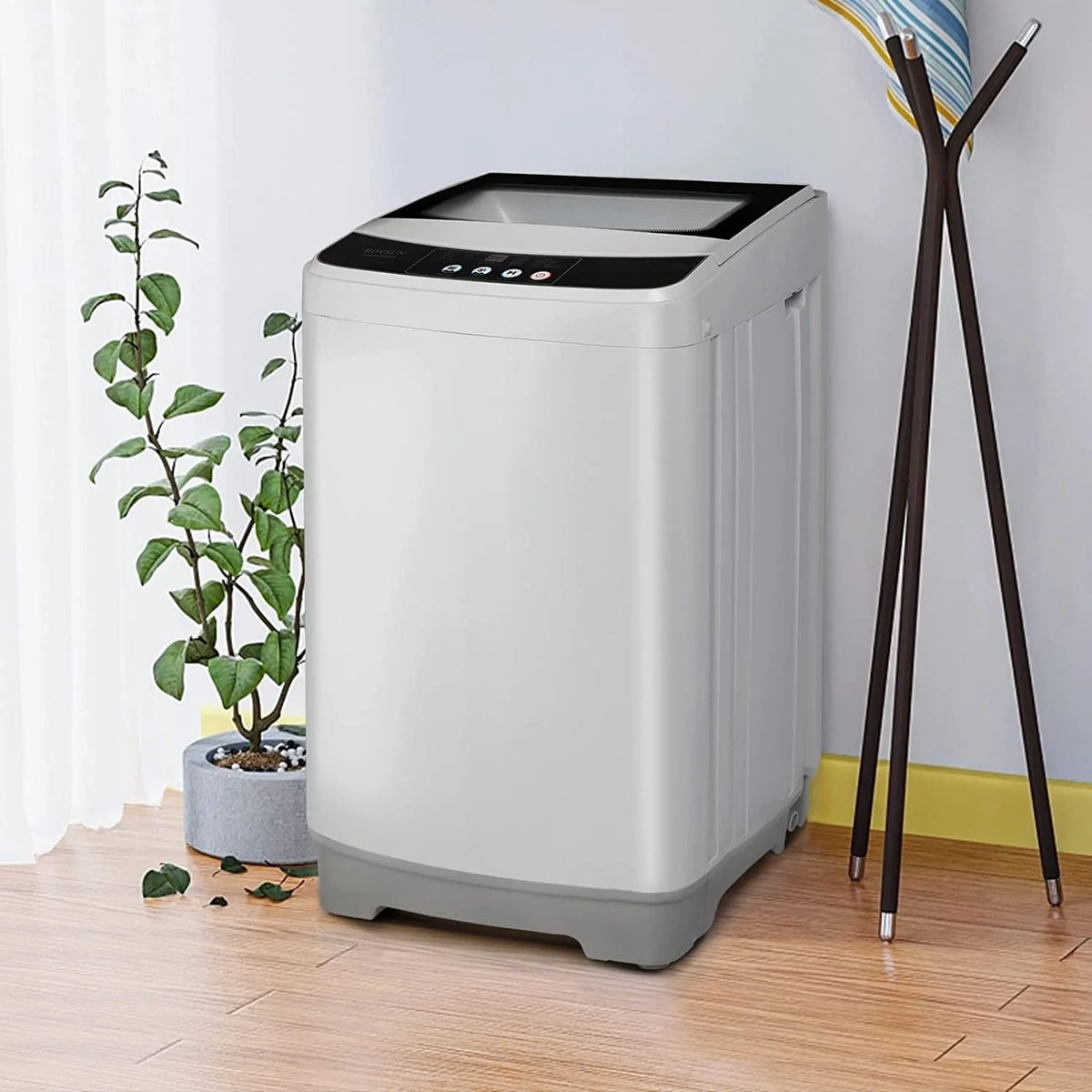 13lbs 1.32cu.ft Compact Automatic Washing Machine with Drain Pump M6135