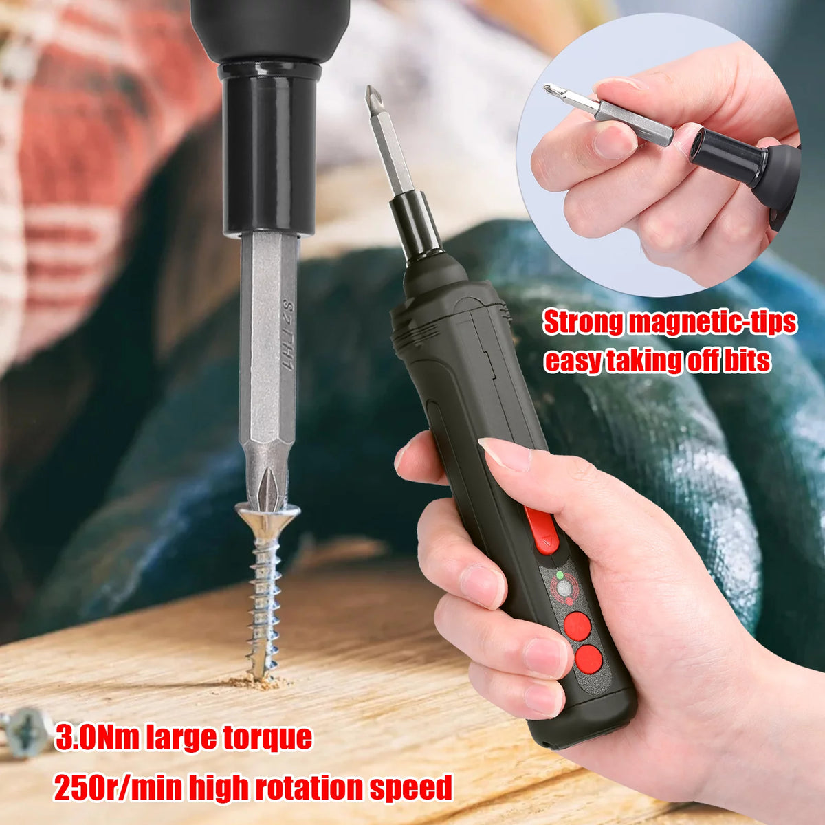 3.0N.m Screwdriver Metal Bits Set Electric Screwdriver L180083