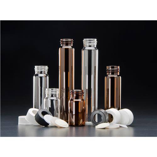40ml Clear VOA Vial with White Polypropylene Closure Y92656