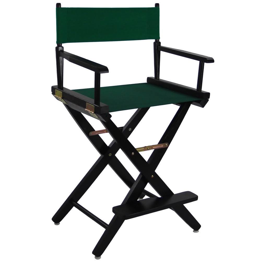 Extra-Wide 24 inch Directors Chair Black Frame Natural Color Cover D40540