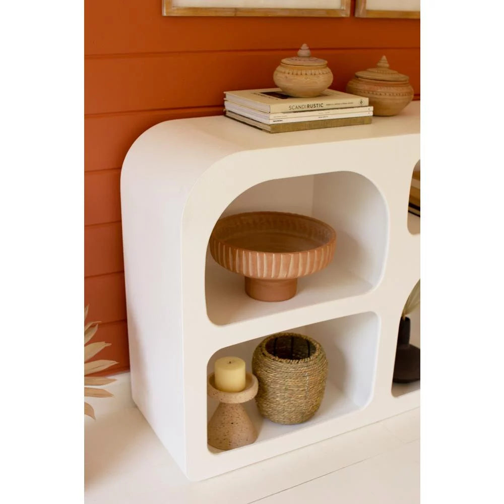 White Wood Console Table Z687096