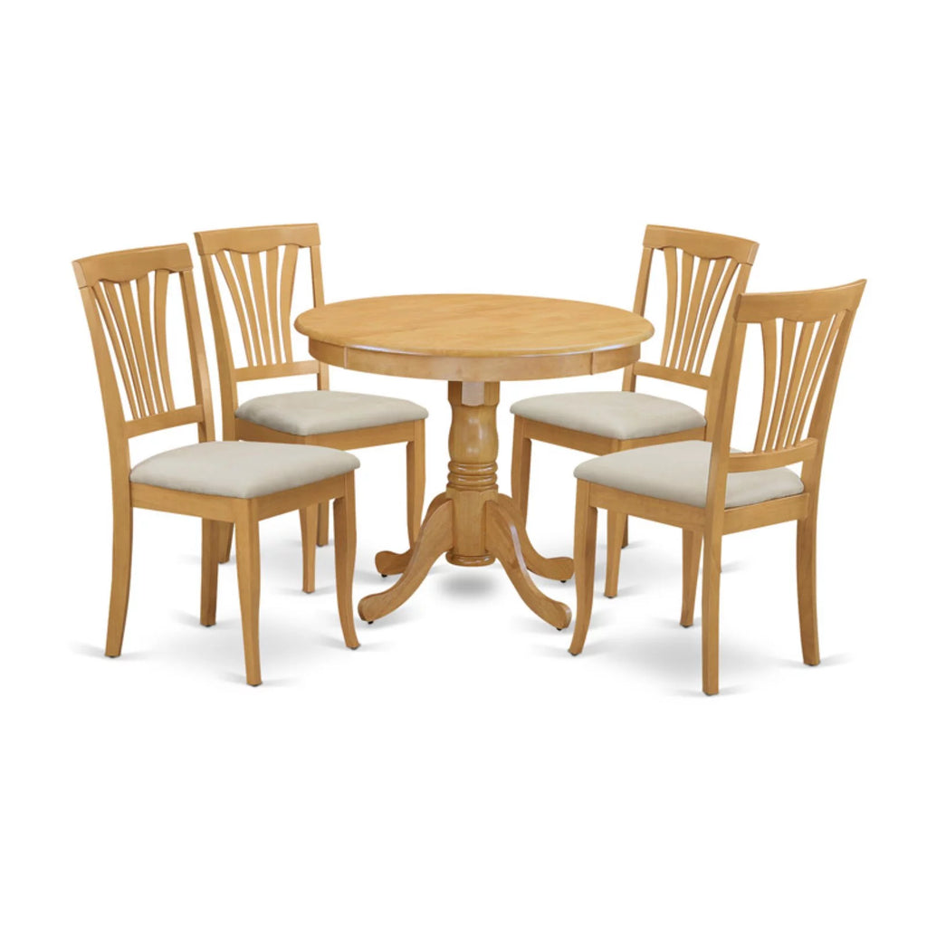 Antique 5-piece Dining Set with Round Table R502644