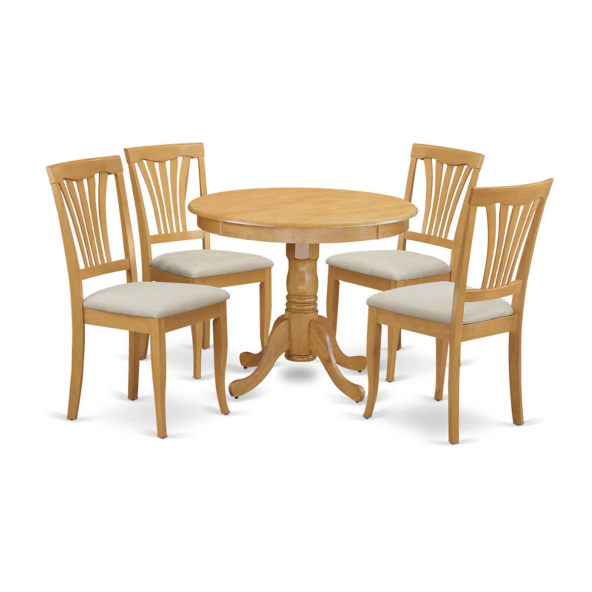 Antique 5-piece Dining Set with Round Table R502644