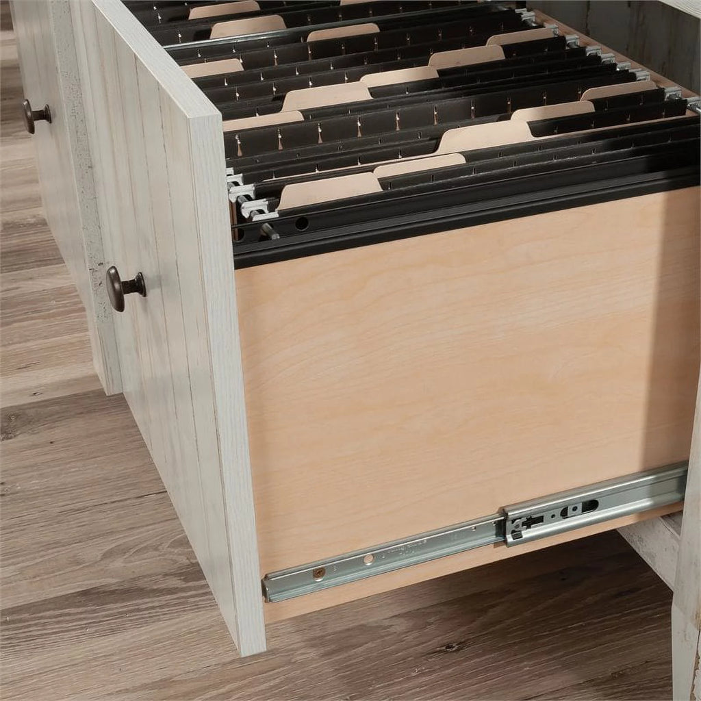 White Engineered Wood Lateral File Cabinet Z6666