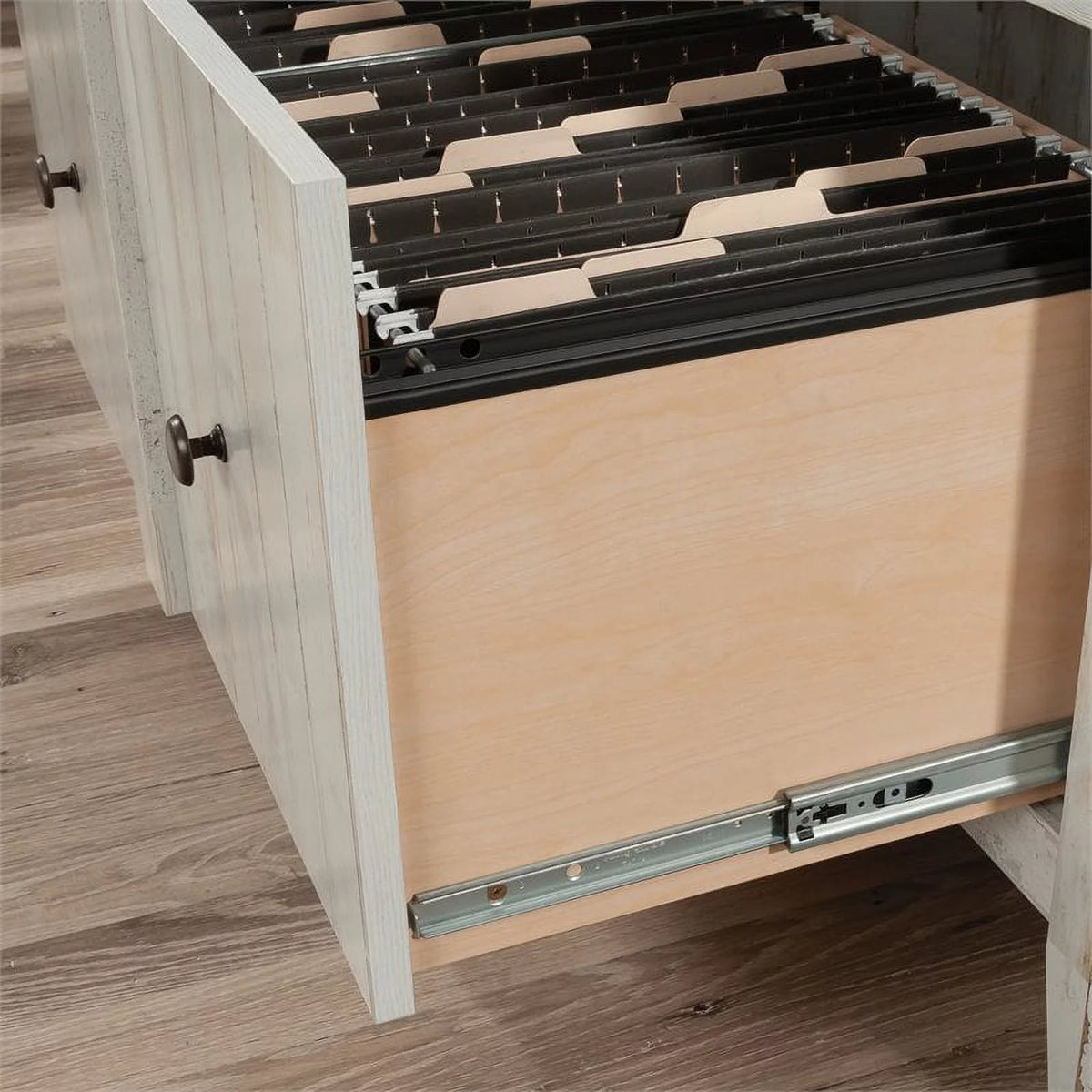 White Engineered Wood Lateral File Cabinet Z6666