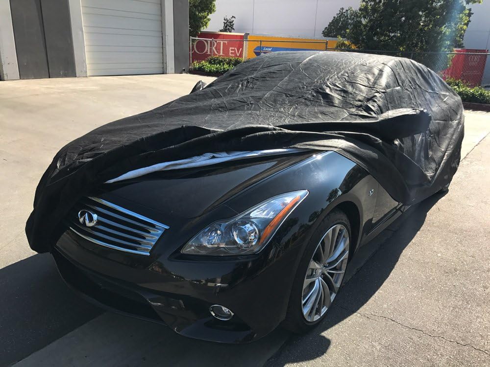 Custom Fit 5 Layer Ultrashield Black Car Cover Y5498