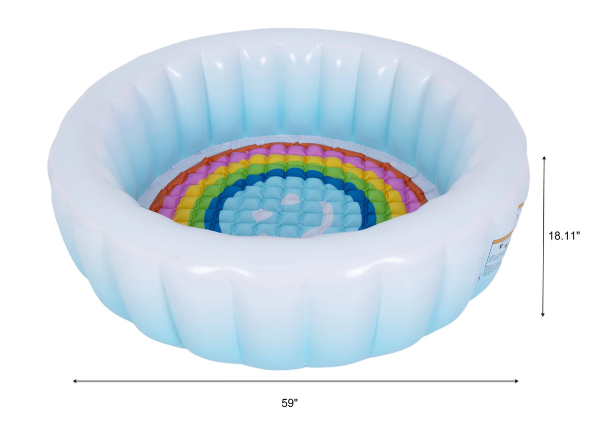 Blue Ombre Round Inflatable Swimming Pool D5409