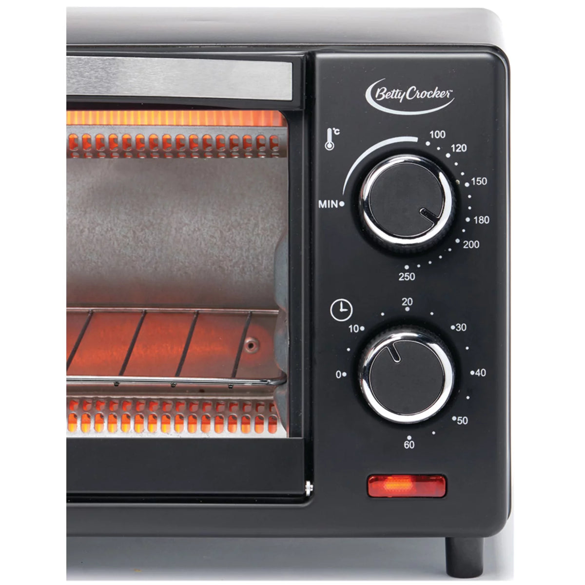 2-Slice Compact Toaster Oven with Drop Down Crumb Tray, Black E74324