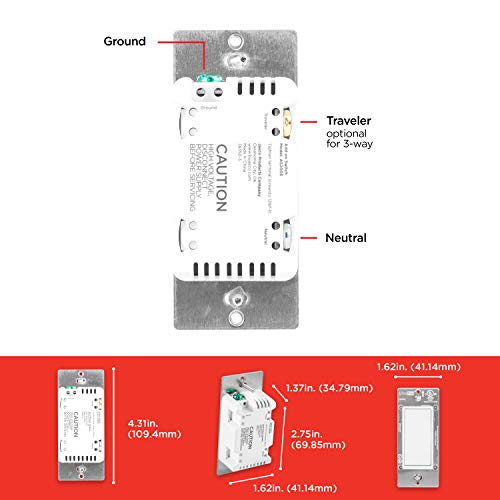 White In-Wall Rocker Paddle Smart Switch 2 Pack Y56578