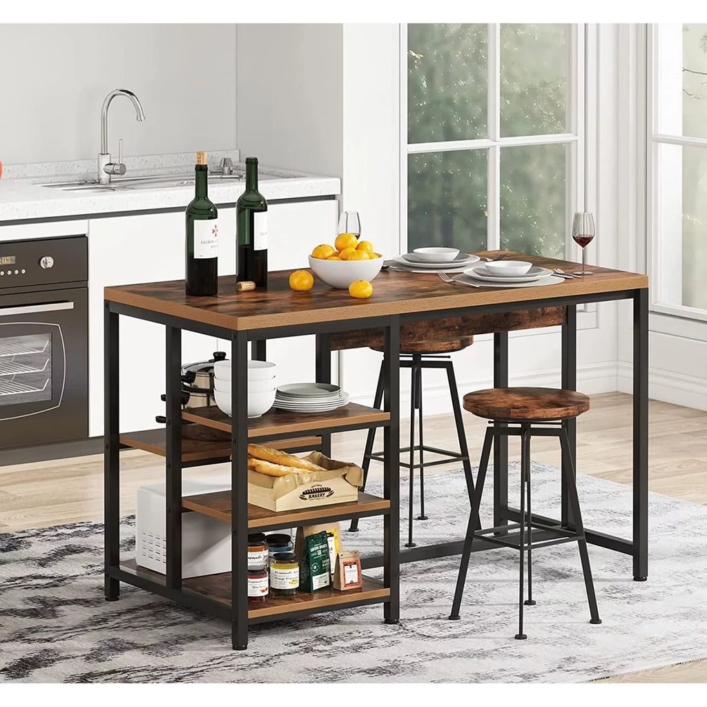 Kitchen Island with Storage Shelves P52696