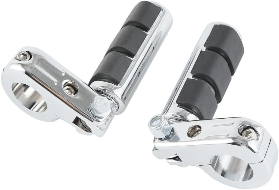 1-1/4" 32mm Chrome Aluminum Motorcycle Engine Guard Foot Pegs Mount V97165