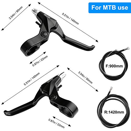 Bike Disc Brake Kit, Aluminum Front and Rear Caliper, Full Aluminum Alloy Bicycle Brake Lever, 160mm Rotor E70703