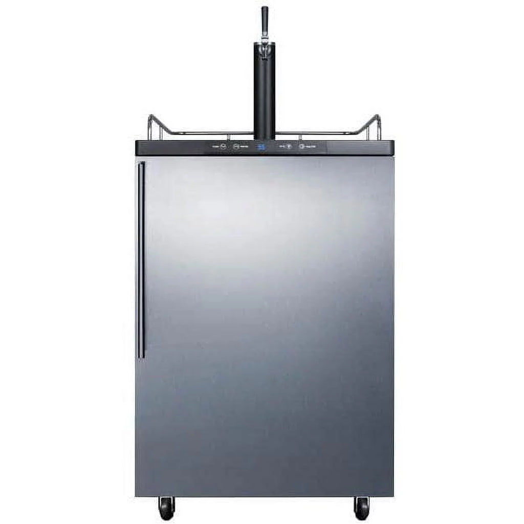 24" Stainless Steel Outdoor Beer Dispenser with Single Tap W81482