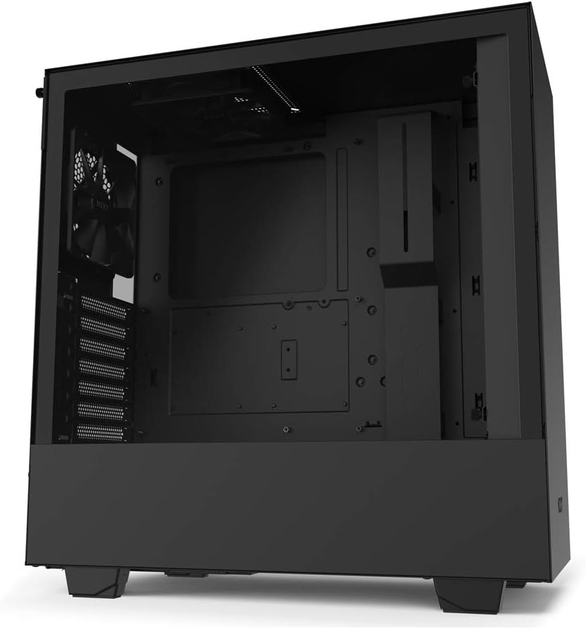 Compact ATX Mid-Tower PC Gaming Case with Tempered Glass Side Panel - Black/Red L665711