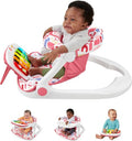 Pink Portable Baby Chair with Piano Toy & Snack Tray W9796