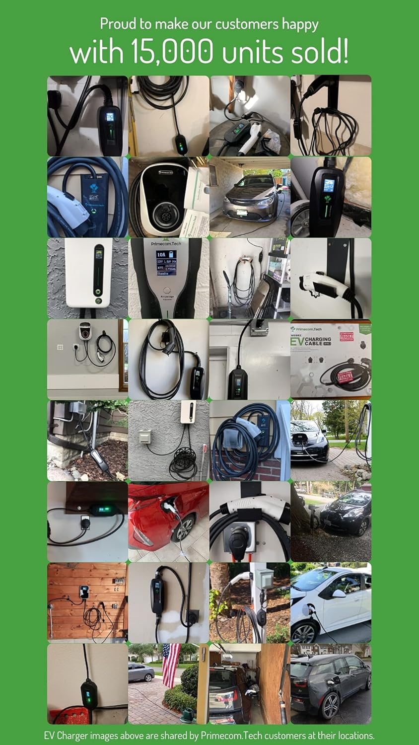 Level 2 Portable Electric Vehicle Charger 220V 240Volt 16Amp 30 Feet I811046
