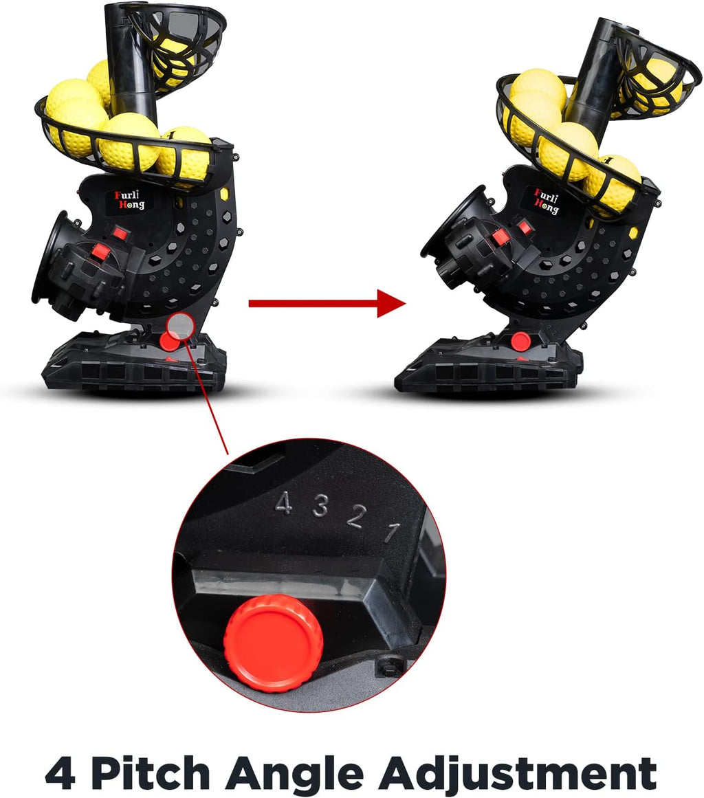 Electronic Baseball Pitching Machine with 8 Dimpled Balls T997587