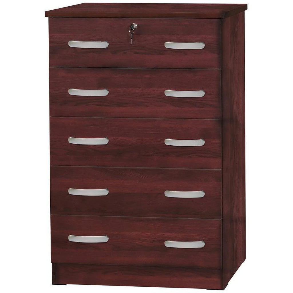 3-Piece Set with Twin Bed Dresser with Lock and Nightstand in Black R772121