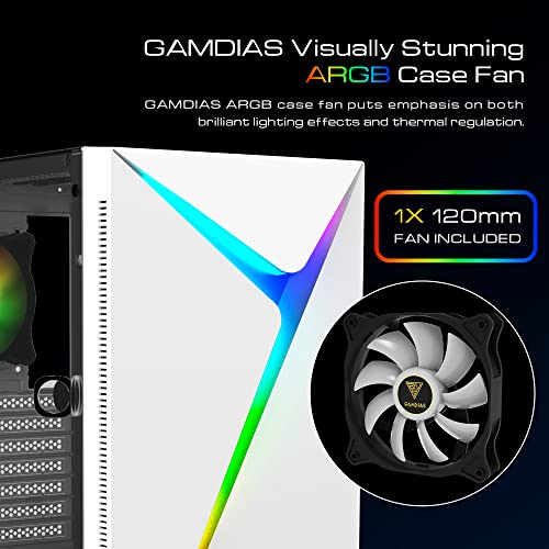 ATX Mid Tower Gaming Computer PC Case with Tempered Glass Swing Door X10557