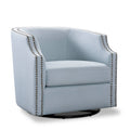 Sky Blue Swivel Barrel Chair H77029