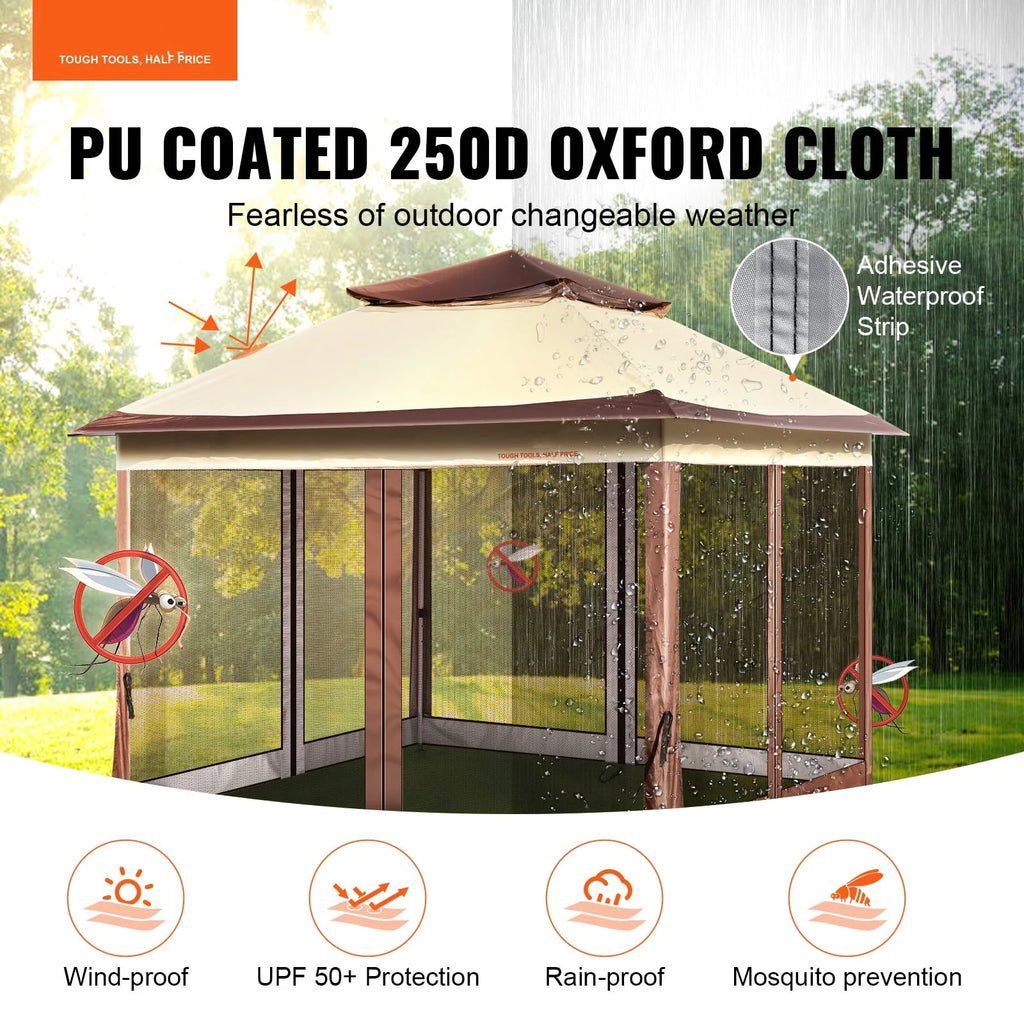 11 x 11 FT Pop up Gazebo with Mosquito Netting E46102