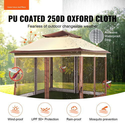 11 x 11 FT Pop up Gazebo with Mosquito Netting E46102