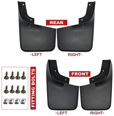 Splash Guards Mud Flaps 4-PC Set for Ford F-150 2004-2014 with Factory Fender Flares N6644