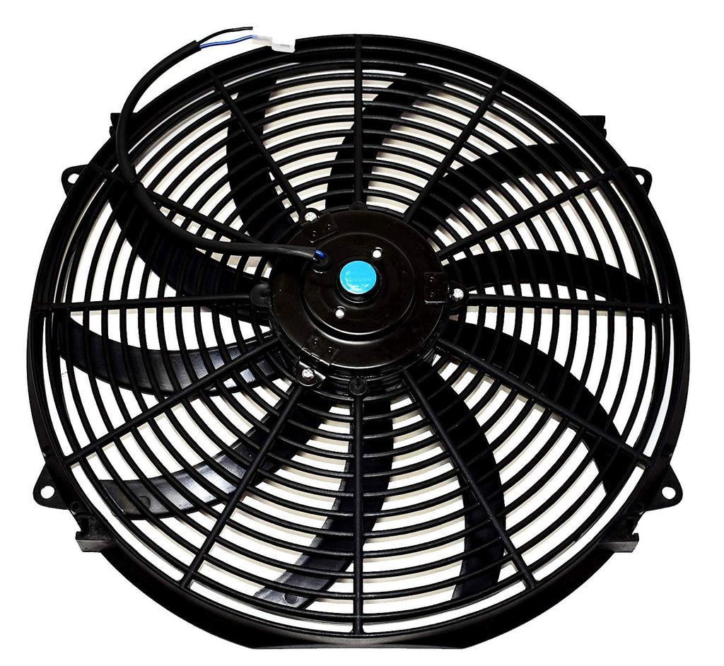 16" Electric Radiator Cooling Fan 10 Blades 3000 CFM Reversible Push or Pull 12 Volts Pack of 2 G114