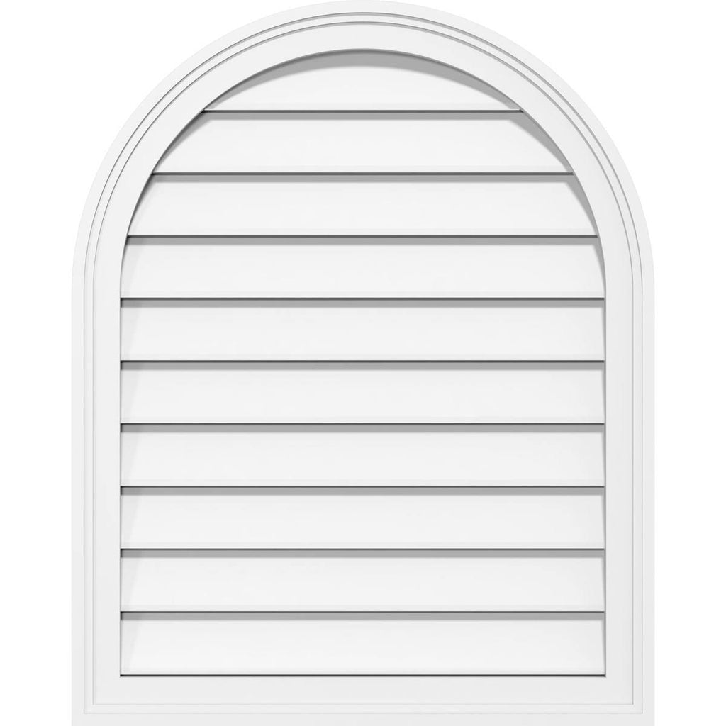 Round Top Surface Mount PVC Gable Vent with Brickmoul Y20159