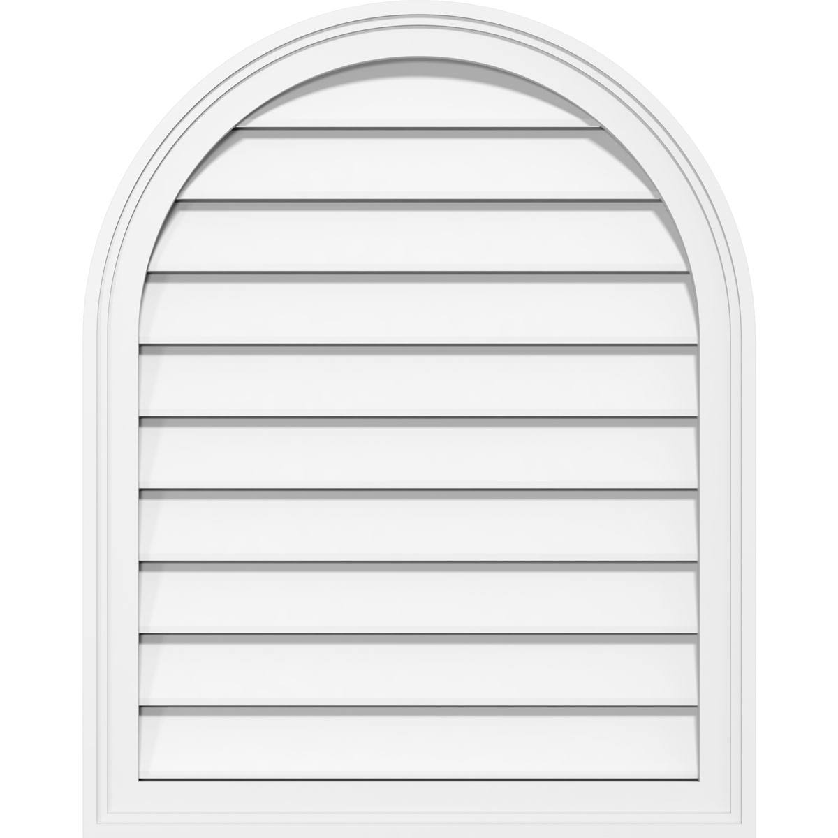Round Top Surface Mount PVC Gable Vent with Brickmoul Y20159