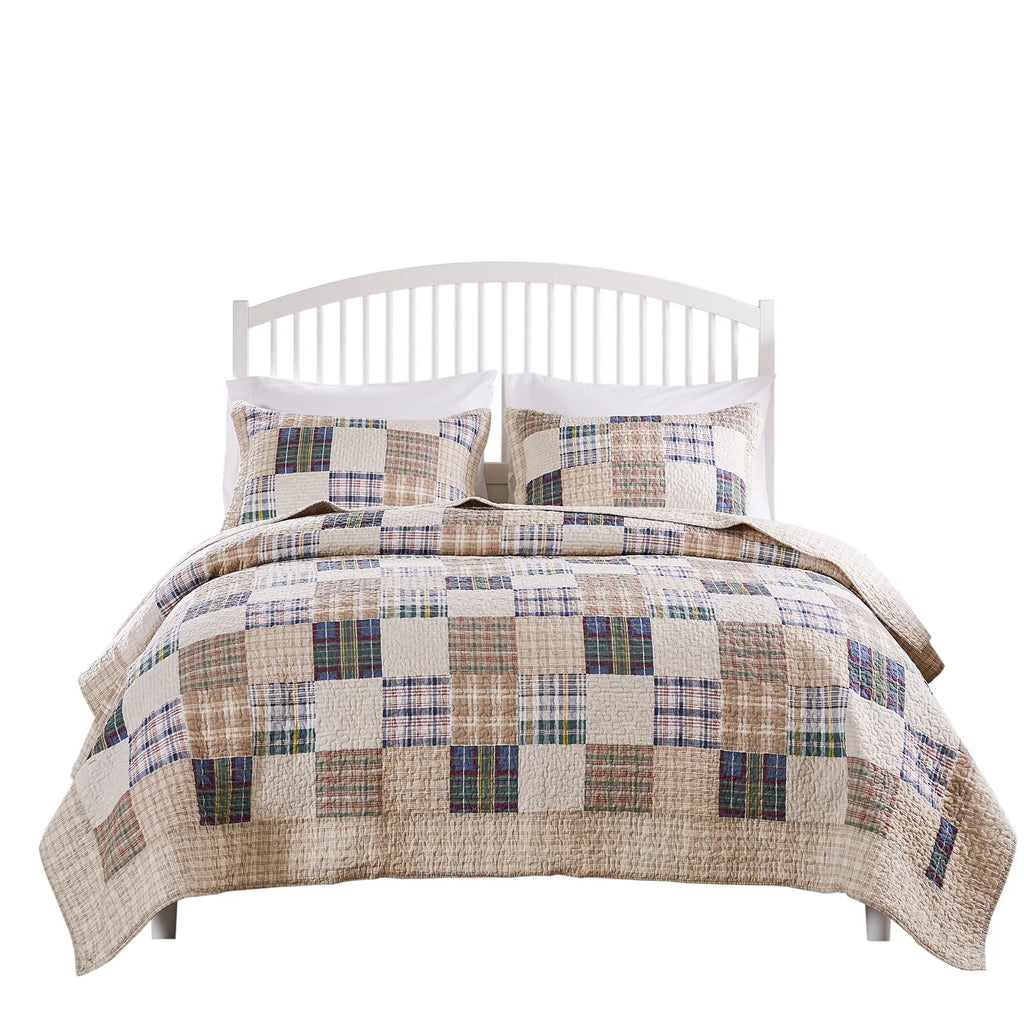 100% Cotton Reversible Quilt Set, 3-Piece Full/Queen N7911