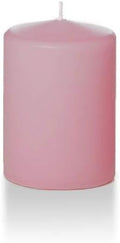 3 x 4 Light Rose Round Pillar Candles - 6 Candles - 40 Hours J7938