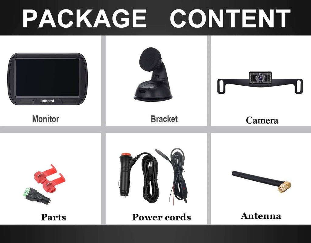 5'' Monitor HD 1080P Bluetooth Wireless Backup Camera Q901253