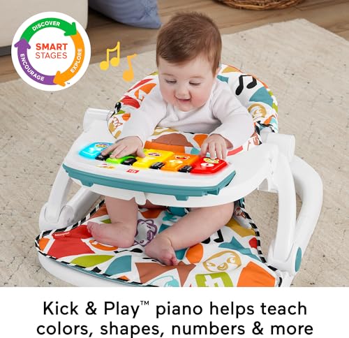 Pink Portable Baby Chair with Piano Toy & Snack Tray W9796