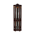 Lighted Corner Curio Cabinet Mahogany Y2309