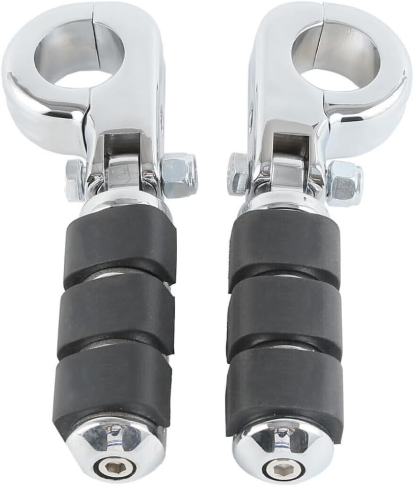 1-1/4" 32mm Chrome Aluminum Motorcycle Engine Guard Foot Pegs Mount V97165