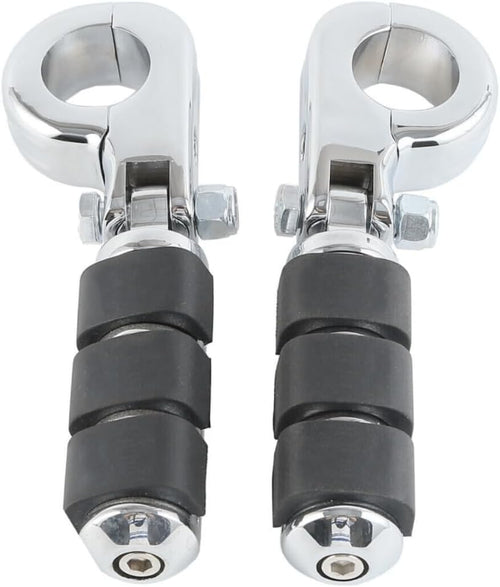 1-1/4" 32mm Chrome Aluminum Motorcycle Engine Guard Foot Pegs Mount V97165