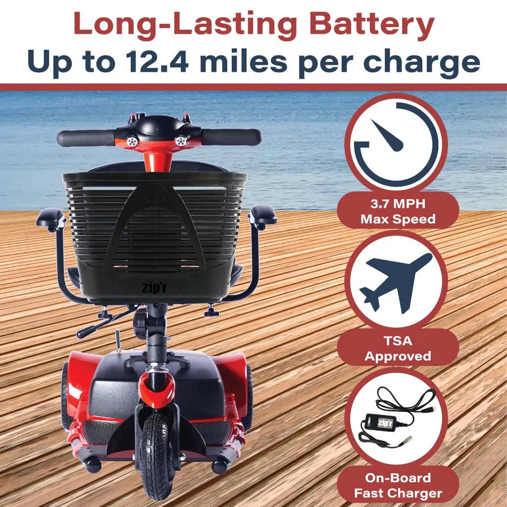 Red 3-Wheel Mobility Scooter C9056