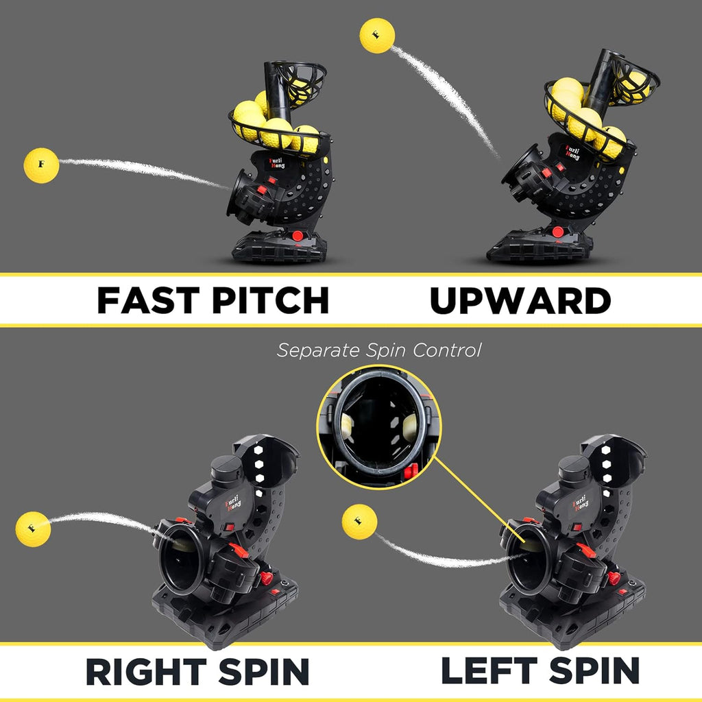 Electronic Baseball Pitching Machine with 8 Dimpled Balls T997587