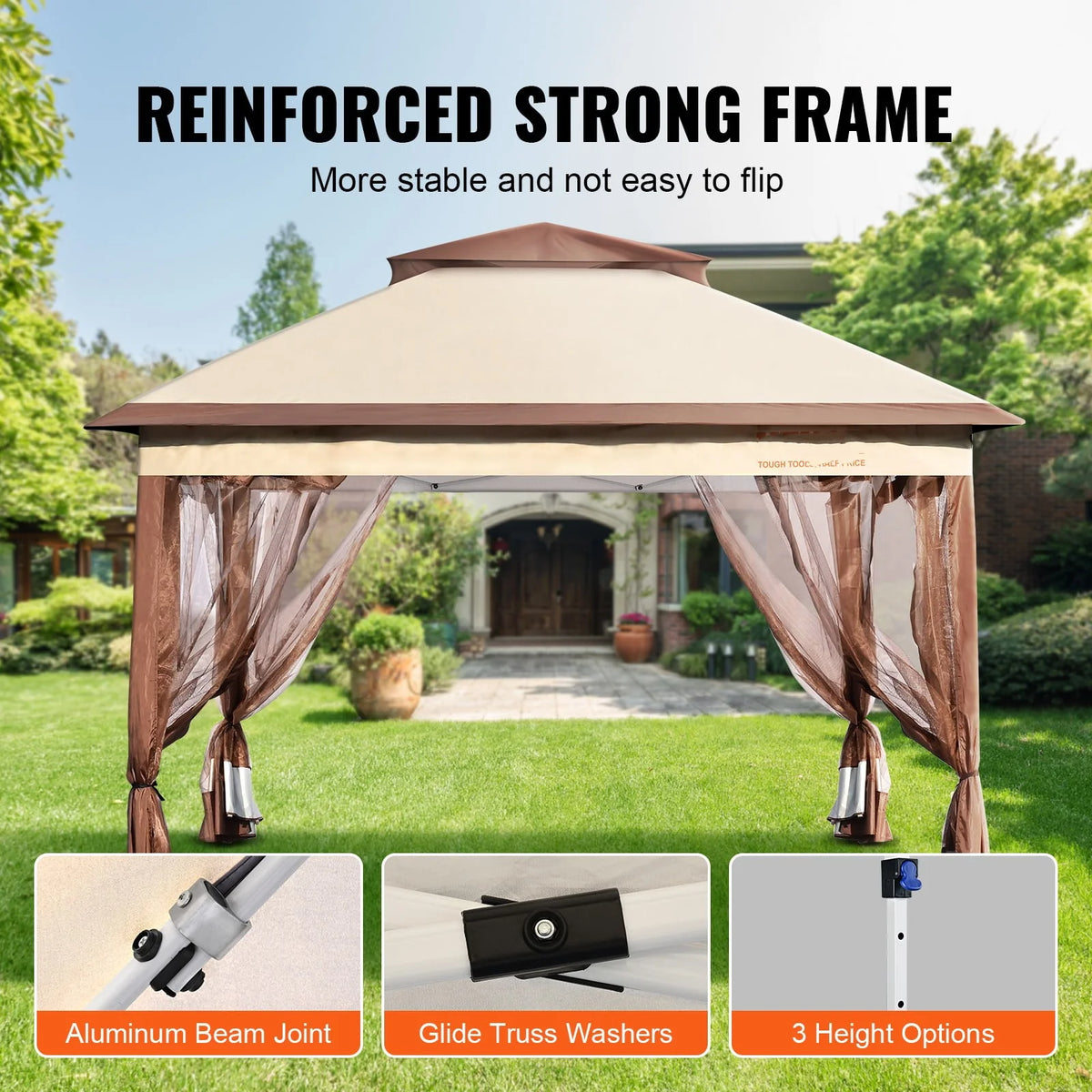 11 x 11 FT Pop up Gazebo with Mosquito Netting E46102