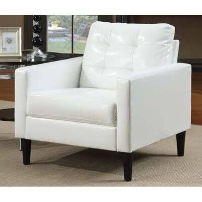 White Faux Leather Club Chair A45270