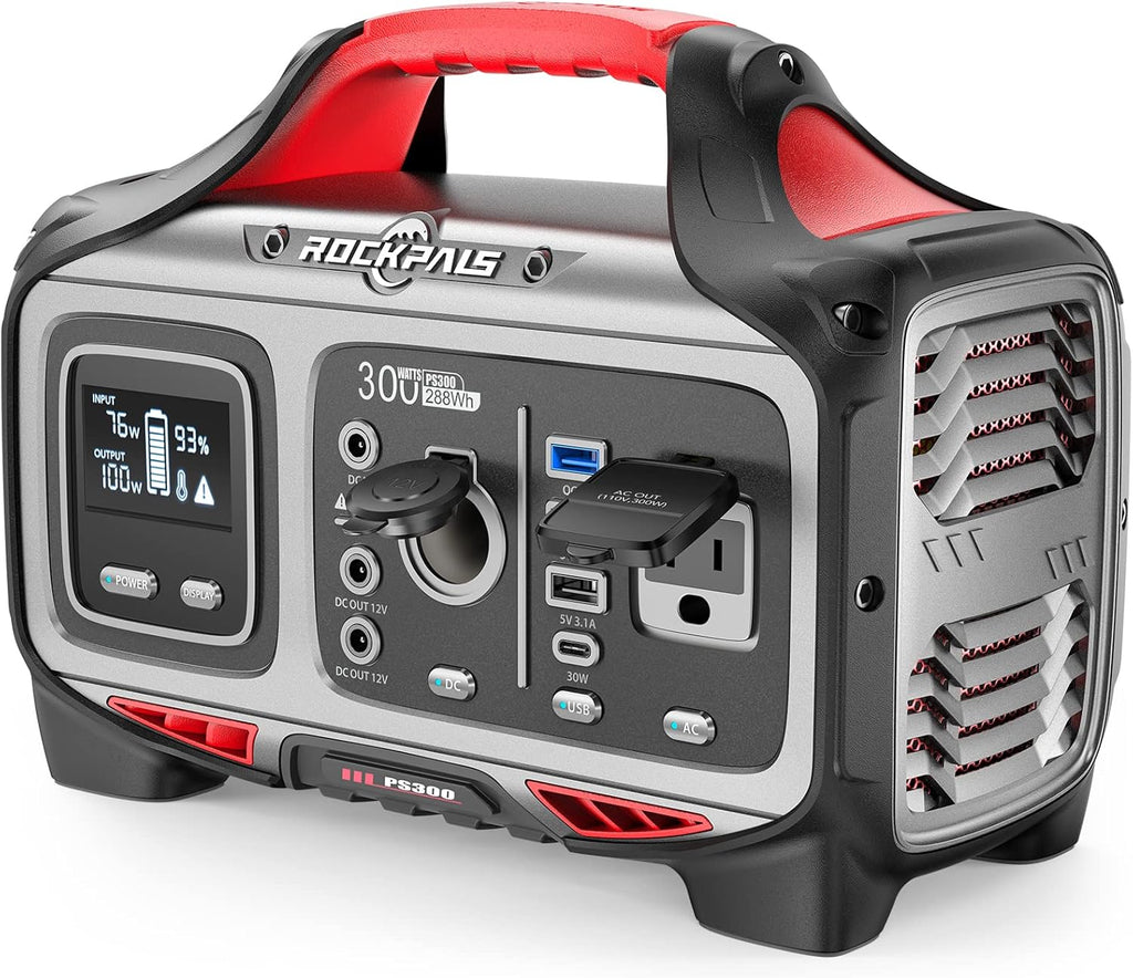 300W Portable Power Station 280wh Solar Generator with 110V AC Outlet Z44154