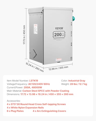 200A Manual Transfer Switch 120/240V Z875