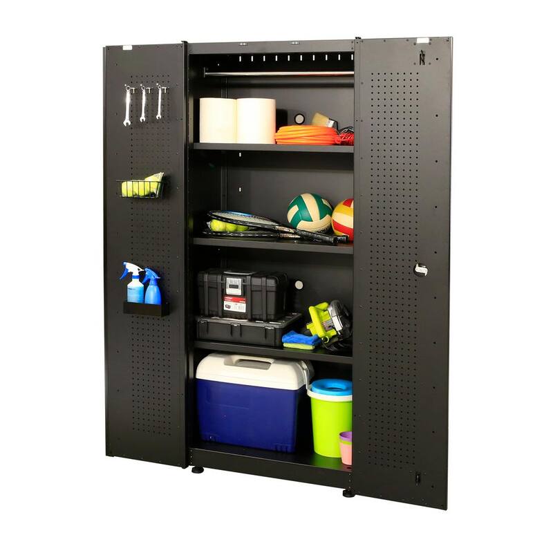 6-Piece Welded Steel Garage Storage System in Black Q5062