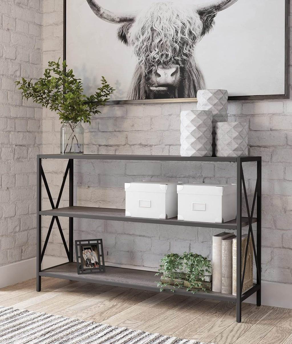 Black 3-Tier Bookcase W8844