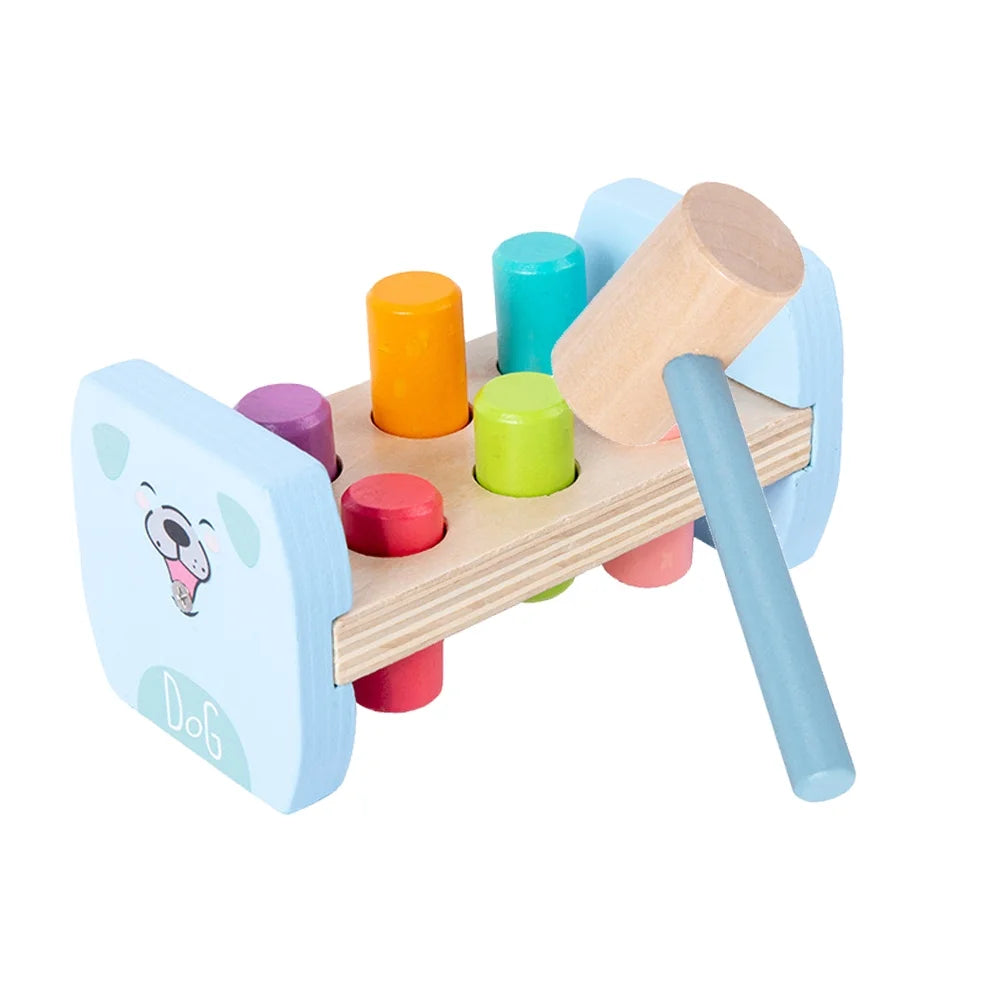 Wooden Whack A Mole Hammering Toy I394