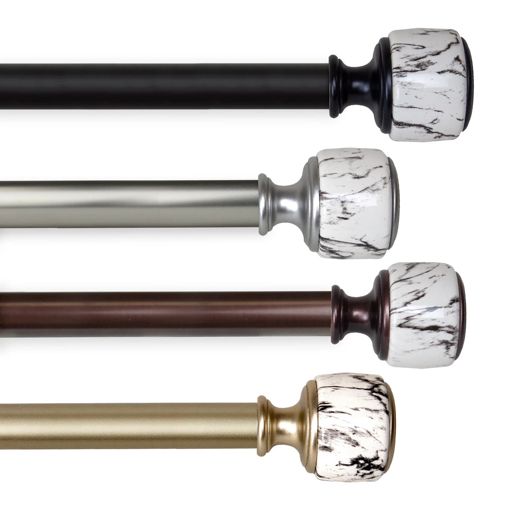 1" Single Curtain Rod, 28-48 inches Satin Nickel Z6032